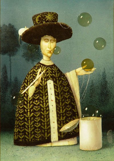 Gentleman of soap bubbles