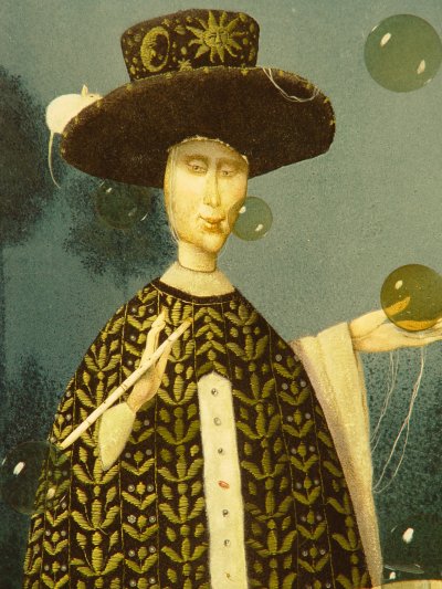 Gentleman of soap bubbles